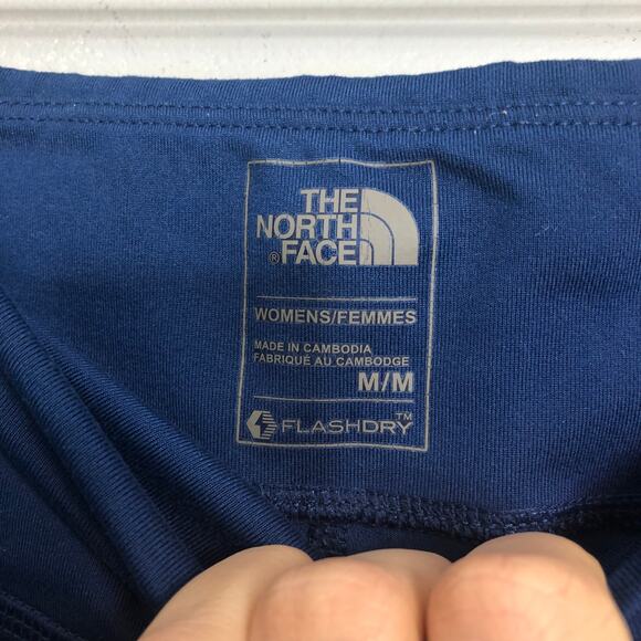 The North Face Crop Legging Mid Rise Athletic Workout Blue Medium - Picture 3 of 9